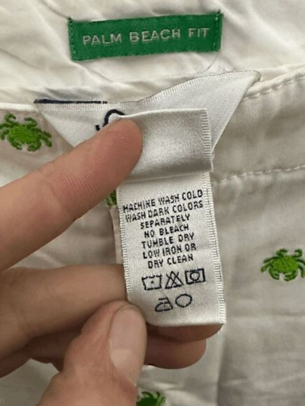 Lilly Pulitzer Palm Beach Fit White Green Crabby Preppy Capri Pants Size 2 - Picture 4 of 6